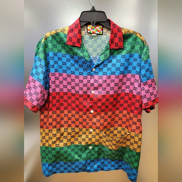 Gucci GG Multicolor epaulette twill shirt - Picture 3 of 6